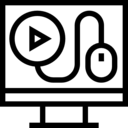 interface,computer,music and multimedia,multimedia,movie,video player,play button,multimedia option,monitor